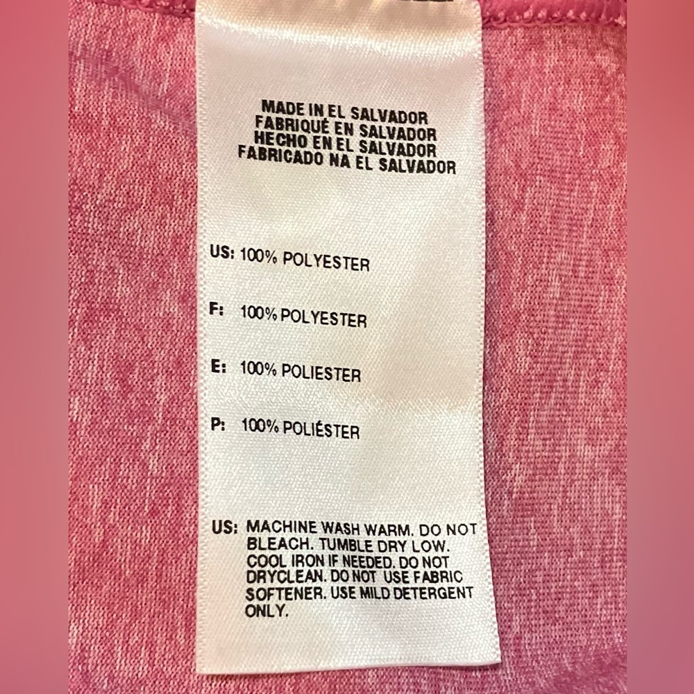 Adidas Heathered Pink CLIMALITE Athletic Shirt-NWOT - Picture 5 of 9